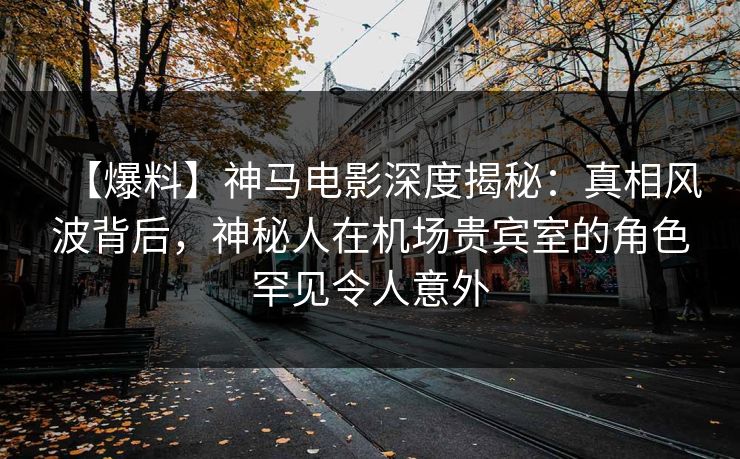 【爆料】神马电影深度揭秘：真相风波背后，神秘人在机场贵宾室的角色罕见令人意外