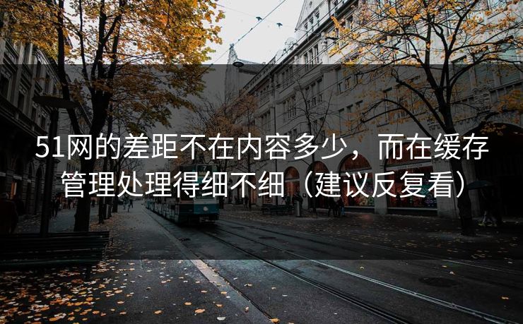 51网的差距不在内容多少,而在缓存管理处理得细不细(建议反复看) 51网的差距不在内容多少,而在缓存管理处理得细不细(建议反复看)